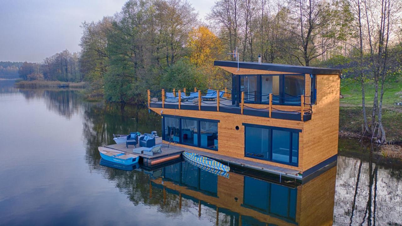 Dom Na Wodzie Nad Jeziorem Krzywe Piecki  Exterior foto